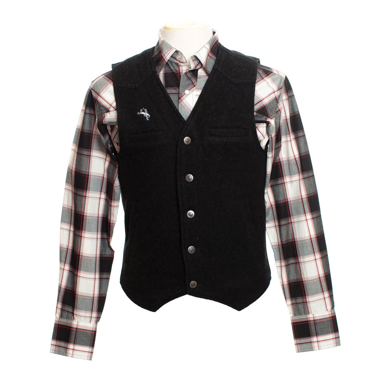 Wyoming Traders Vest, 10 to 12, Wool, Black, Button
