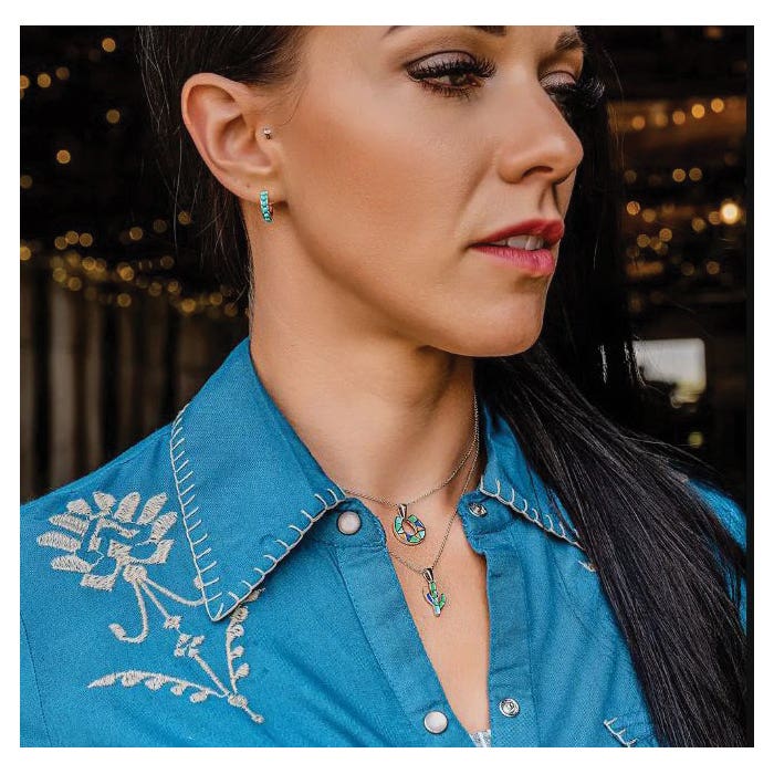 Montana Silversmiths Studded In Turquoise Mini Hoop Earrings