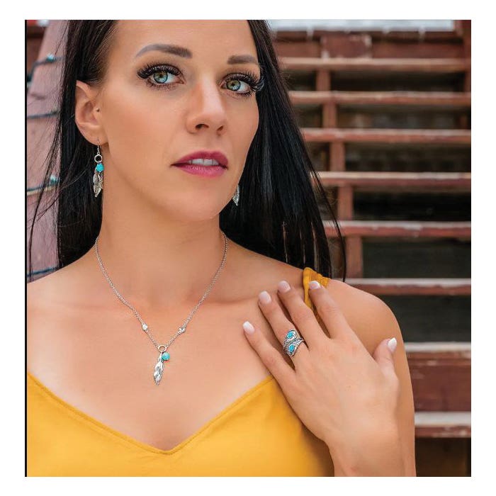 Montana Silversmiths Balancing The Whole Turquoise Open Ring