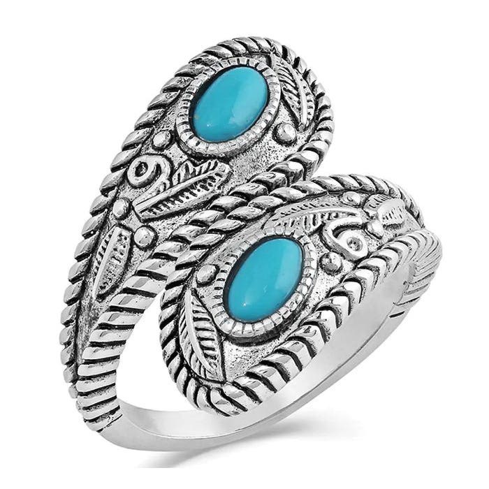 Montana Silversmiths Balancing The Whole Turquoise Open Ring