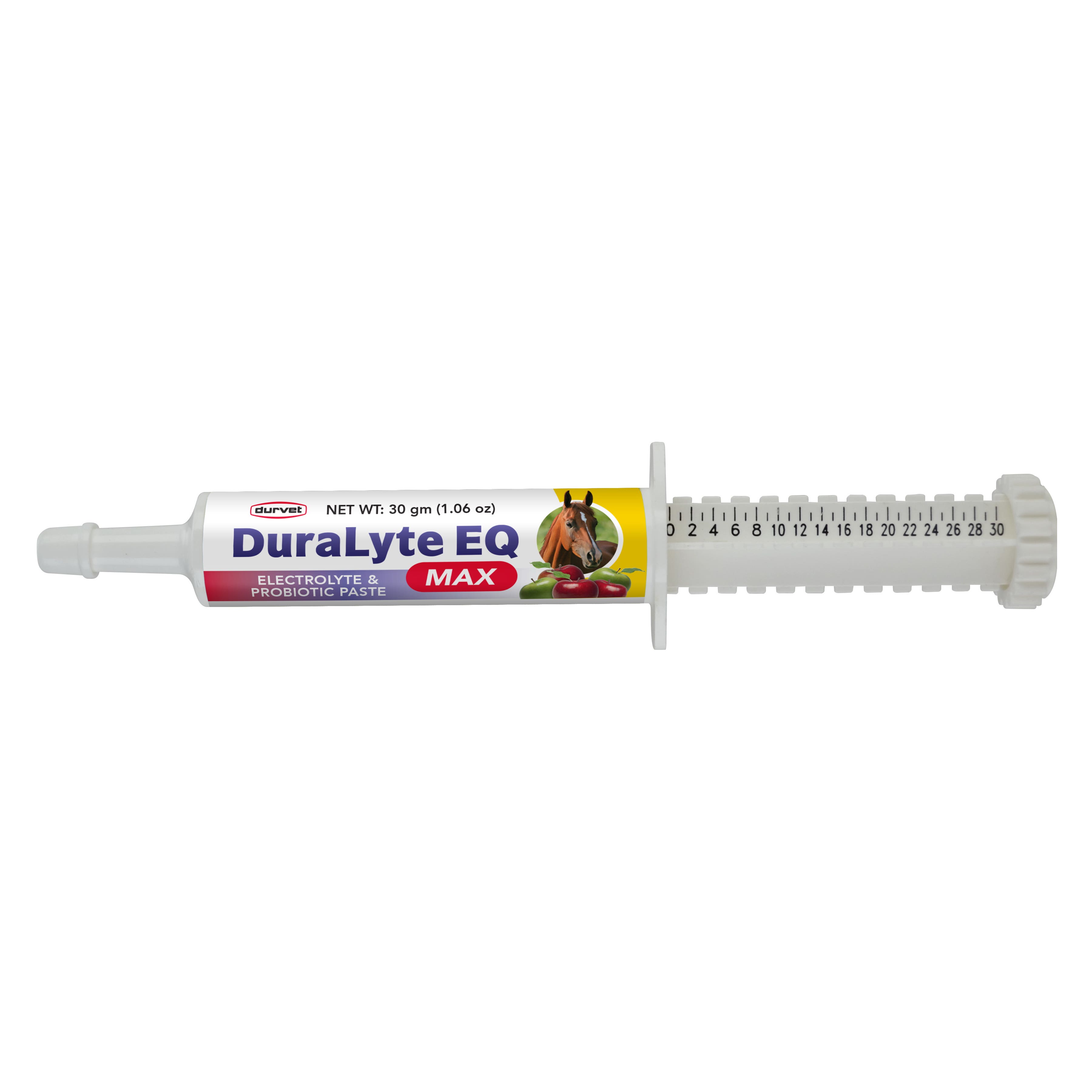Durvet DuraLyte EQ Max 00100161 Probiotic and Electrolyte Paste, Apple Flavor, 30 g Tube