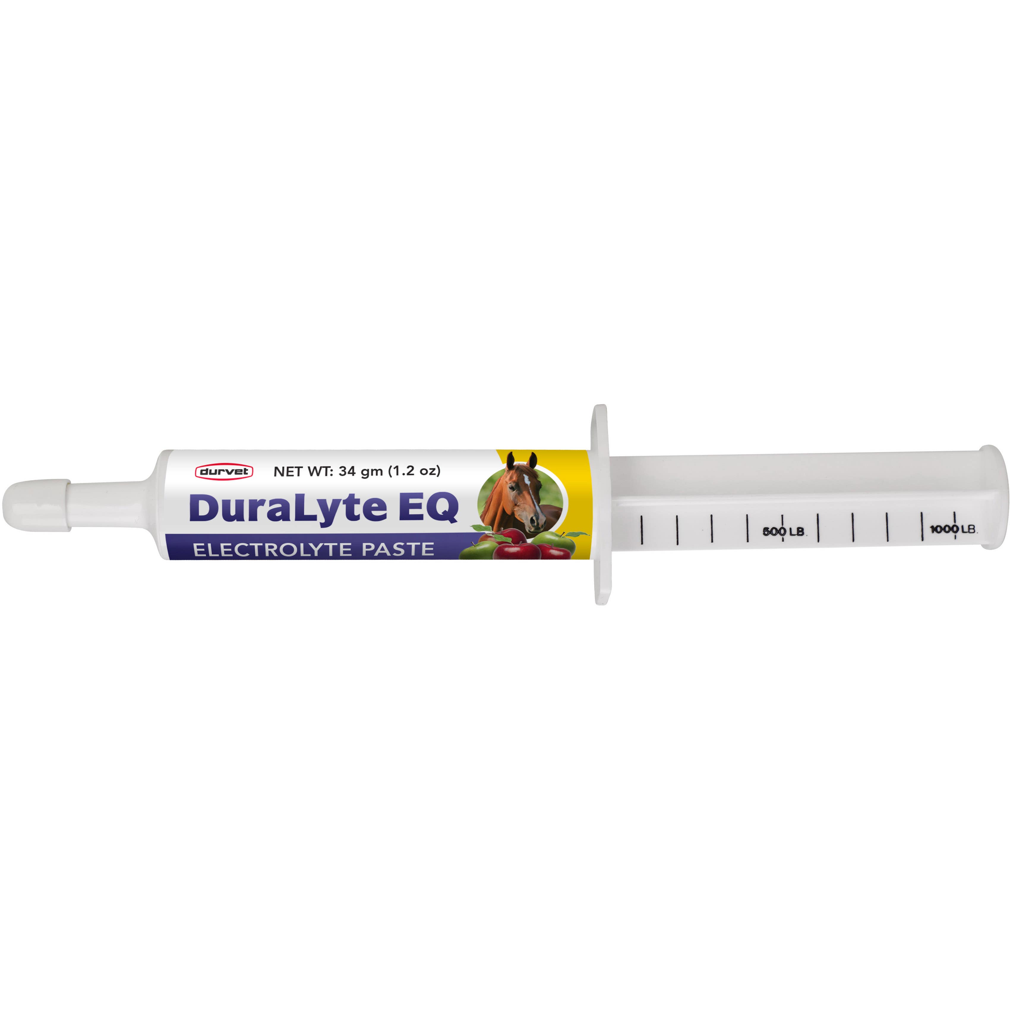 Durvet DuraLyte EQ 00100163 Electrolyte, Paste, Apple, Scented Flavor, 34 g Tube