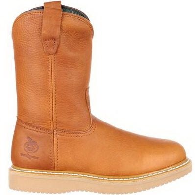 Georgia Boot Wedge Series Work Boots, W W, 9.5, Barracuda Gold, Leather, 11 in H
