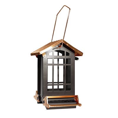 Woodlink CopperTop Bird Feeder, Chateau, 7 lb, Seeds, Steel, Hanging Mounting