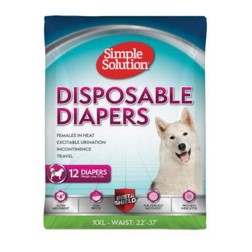 Simple Solution Disposable Dog Diapers, 2XL