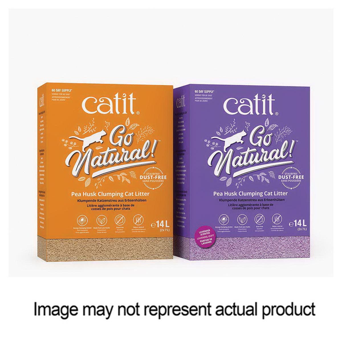 Catit Go Natural Cat Litter, Off-White, Pellet, 14 lb Box