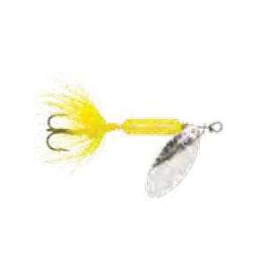 Rooster Tail 206-YL Fishing Lure, Casting, Jigging Spinner, Trolling, #12, 2 in L, Yellow Lure, 0.063 oz Weight