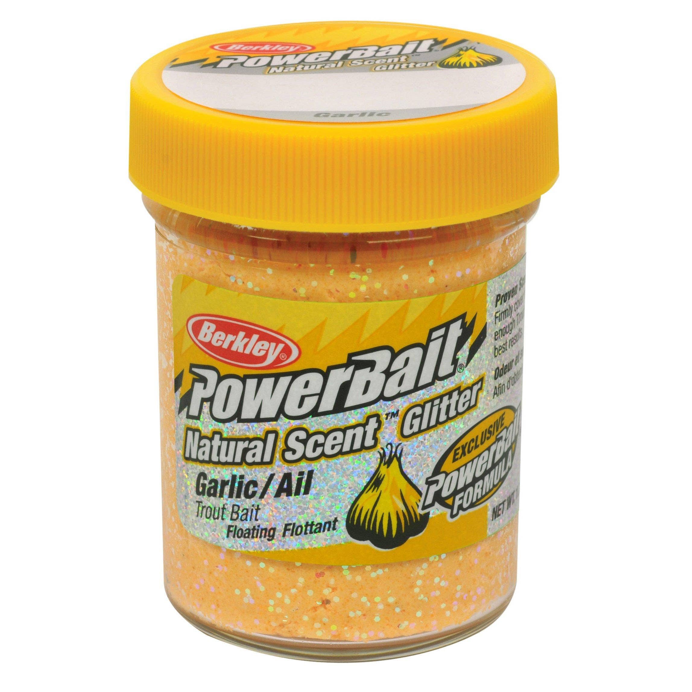 Berkley PowerBait Series BGTGY2 Natural Glitter Trout Bait, Garlic, 1.75 oz, Jar Container