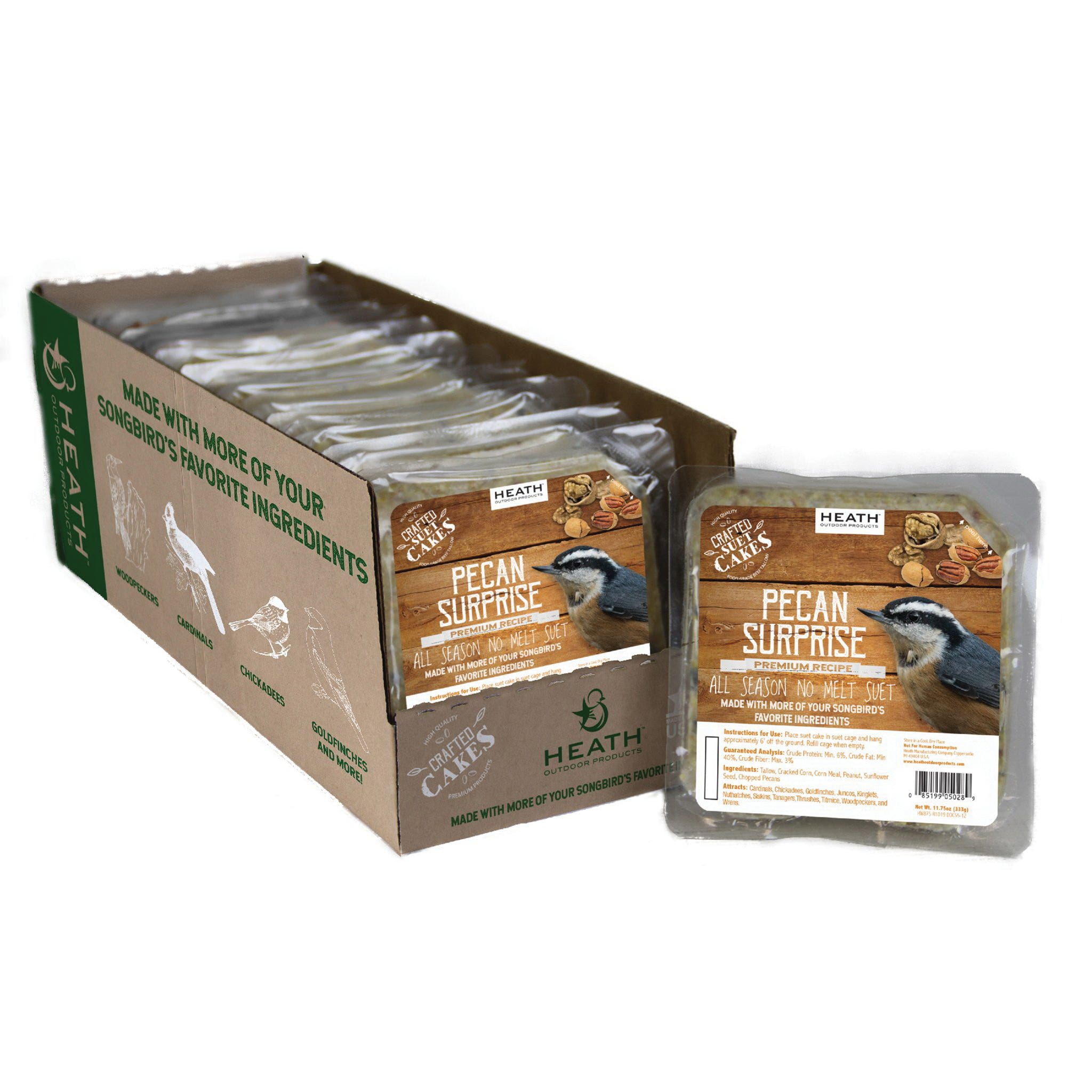 Heath Crafted Suet Cake, Pecan Sunrise, 11.75 oz