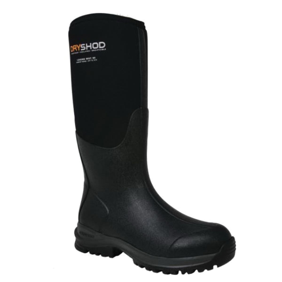 Dryshod West Legend MXT Adventure Series Boots, 11, Black, Neoprene Rubber, Insulated: Yes