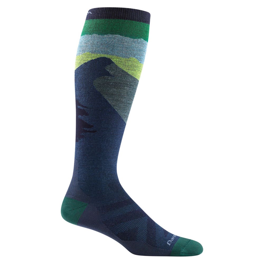 Darn Tough Solstice Series 8014_CC_L Ski and Snowboard Socks, Men's, L, Lycra Spandex/Merino Wool/Nylon, Charcoal