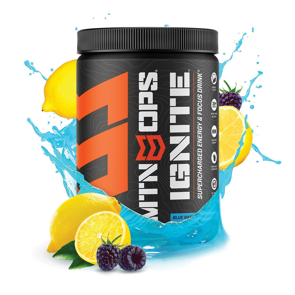 Mtn Ops Energy Drink Mix, Blue Raspberry Lemonade