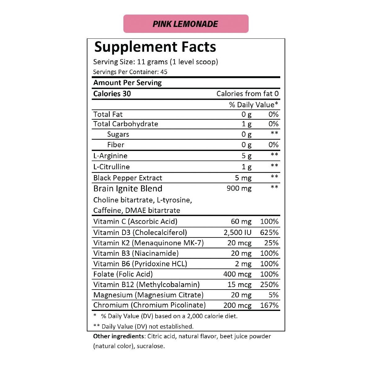 Mtn Ops Energy Drink Mix, Pink Lemonade