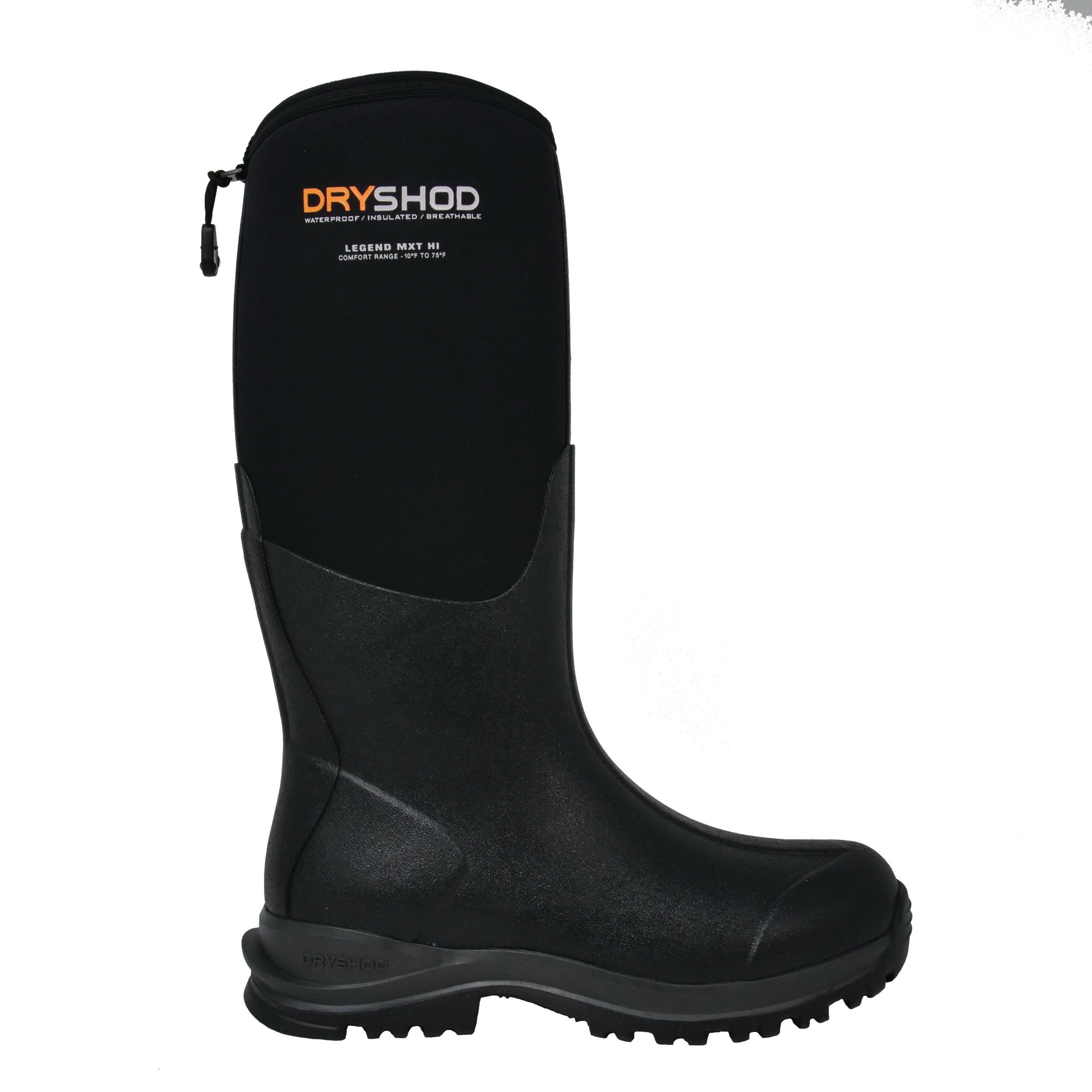 Dryshod Women's Legend MXT Series Adventure Boots, 10, Black, Neoprene Rubber