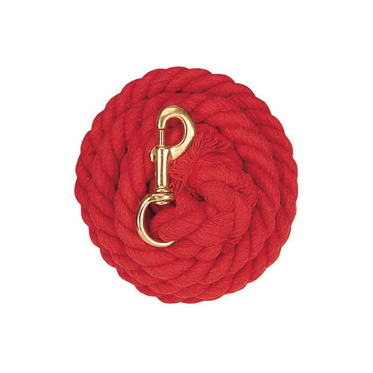 Weaver Leather Lead Rope, 10 ft L, Fastening Method: Snap, Cotton Line, Red
