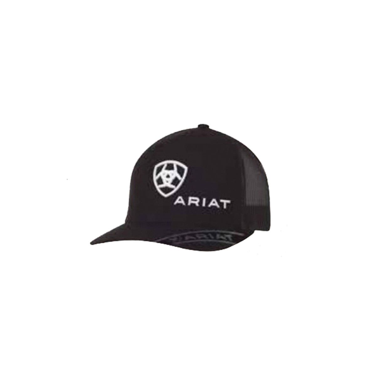 Ariat Cap, Ariat Shield Logo, Mesh Back, Men's, One-Size, Cotton/Polyester, Black