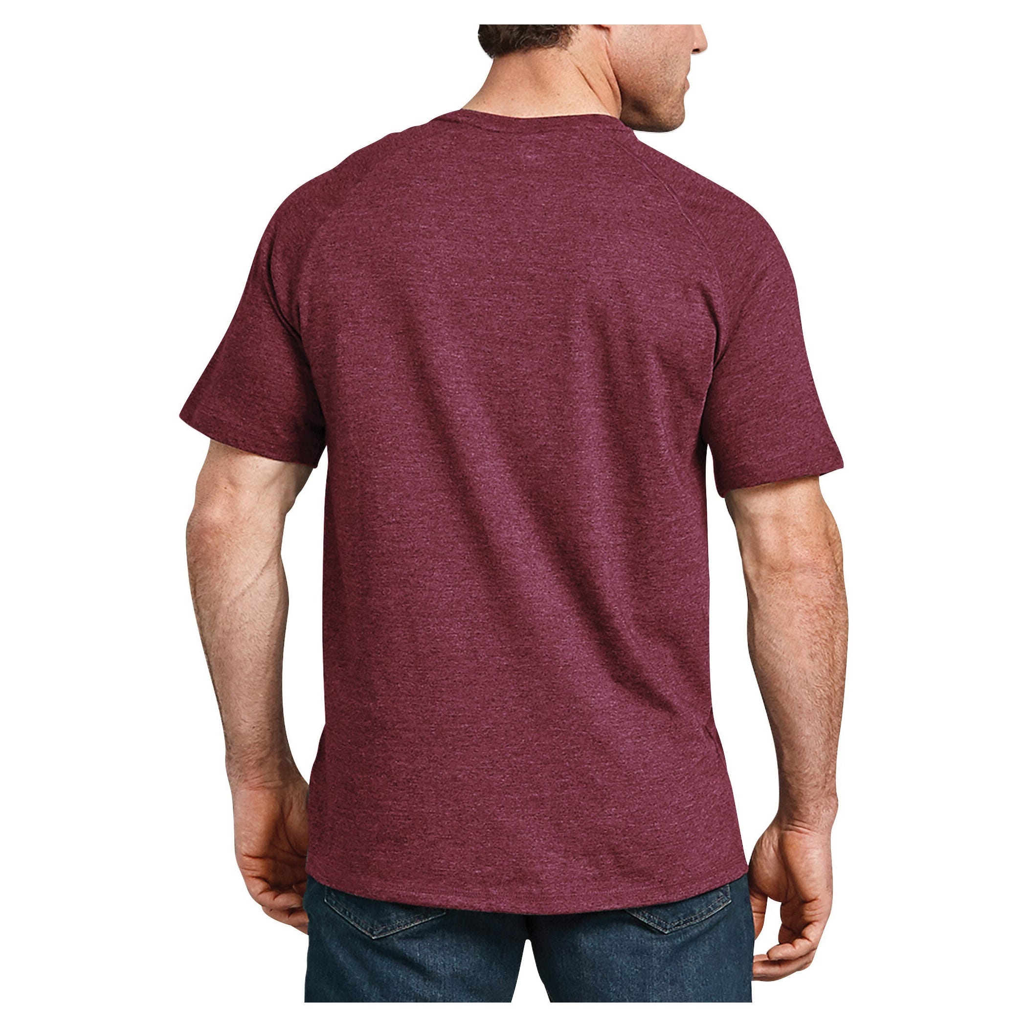 Dickies Men's Temp-iQ Series Cooling Short Sleeve Pocket T-Shirt, Burgundy, L