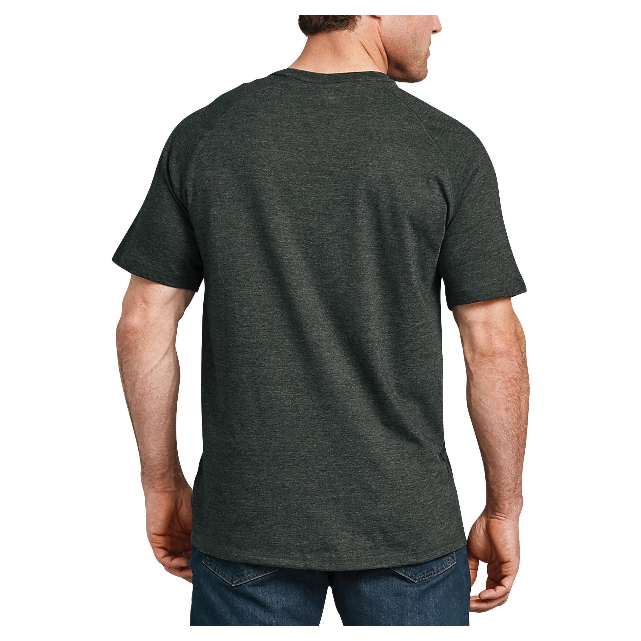 Dickies Men's Temp-iQ Series Cooling Short Sleeve Pocket T-Shirt, Hunter Green Heather, 2XL