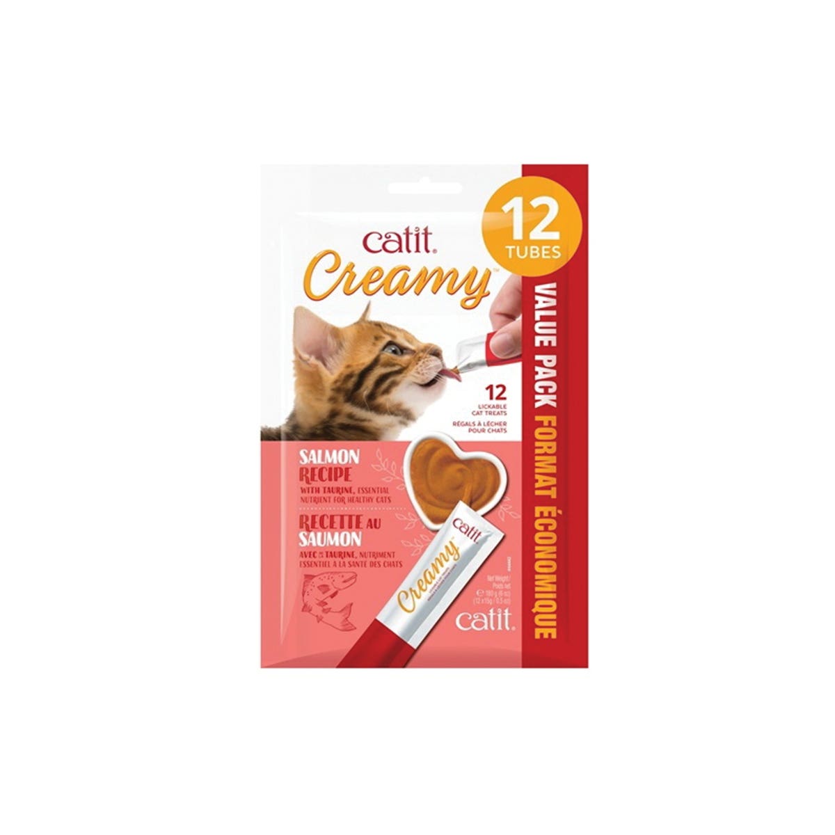 Catit Creamy Cat Treat, Salmon Flavor, 15 g Tube