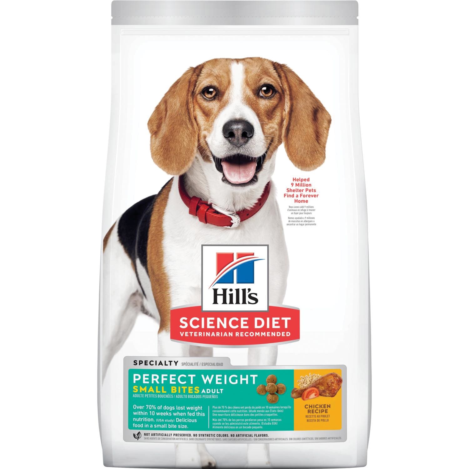 Science Diet 605049 Dog Food, Adult Breed, Dry, Chicken Flavor, 28.5 lb Bag
