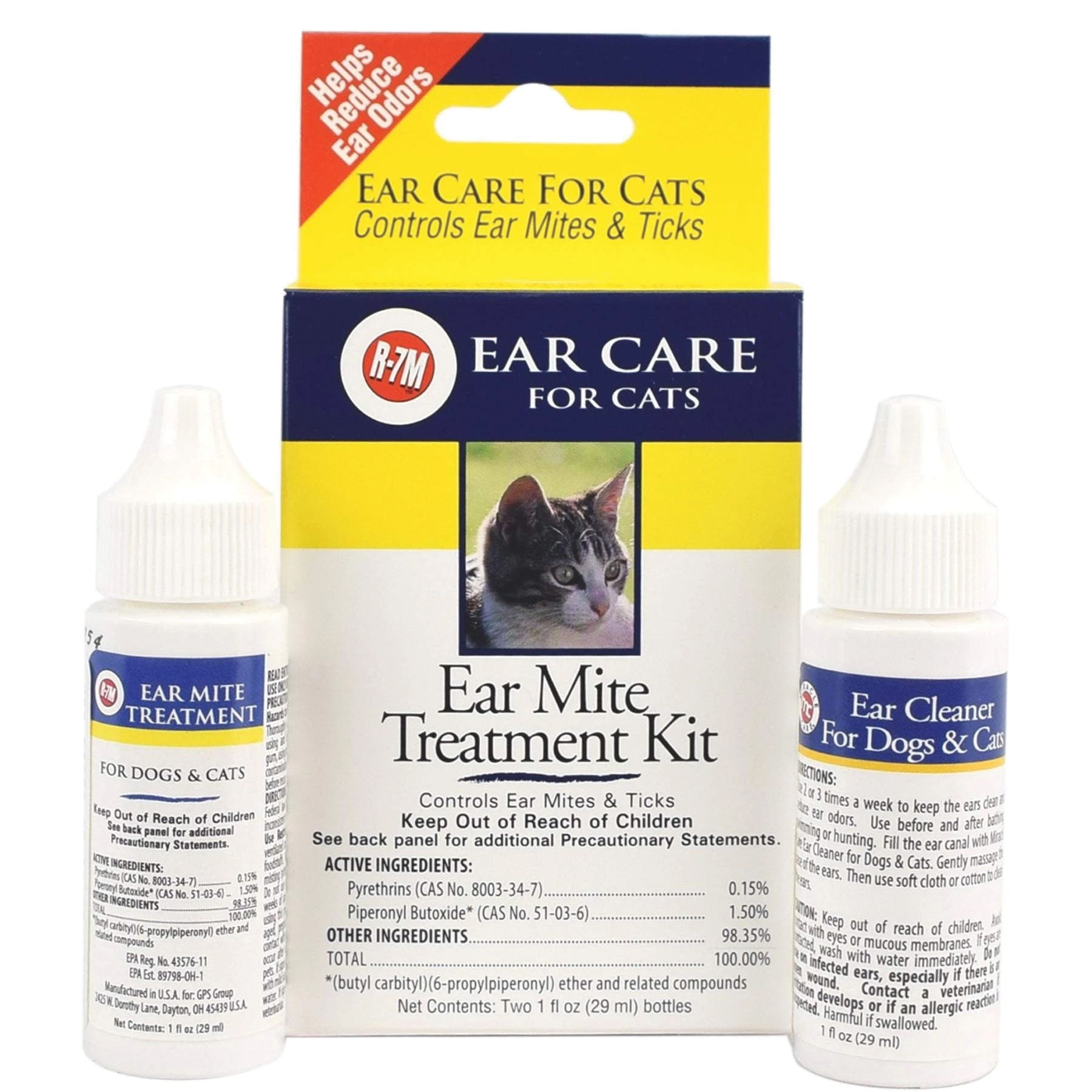 Miracle Care 424268 Ear Mite Treatment Kit, Liquid, 2 fl-oz