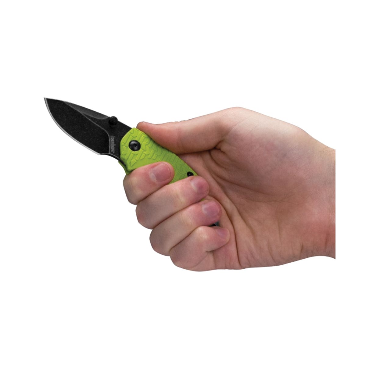 Kershaw Shuffle Series Pocket Knife, Drop Point, Plain Blade, Black Oxide BlackWash Blade, 5-3/4 in OAL