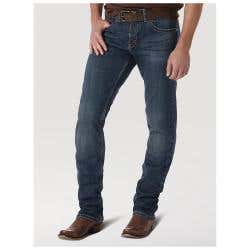 Wrangler 20X Series 44MWXMA-34X32 Jeans, 34 in Waist, 32 in L Inseam, McAllen, Slim, Straight Fit, Stretchable