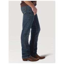 Wrangler 20X Series 44MWXMA-34X32 Jeans, 34 in Waist, 32 in L Inseam, McAllen, Slim, Straight Fit, Stretchable