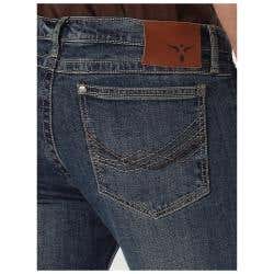 Wrangler 20X Series 44MWXMA-34X34 Jeans, 34 in Waist, 34 in L Inseam, McAllen, Slim, Straight Fit, Stretchable