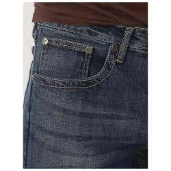 Wrangler 20X Series 44MWXMA-34X34 Jeans, 34 in Waist, 34 in L Inseam, McAllen, Slim, Straight Fit, Stretchable