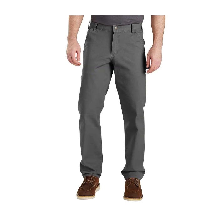 Carhartt 103279-GVL30 40A Dungaree Pants, 40 in Waist, 30 in L Inseam, Gravel, Relaxed, Straight Fit, Stretchable
