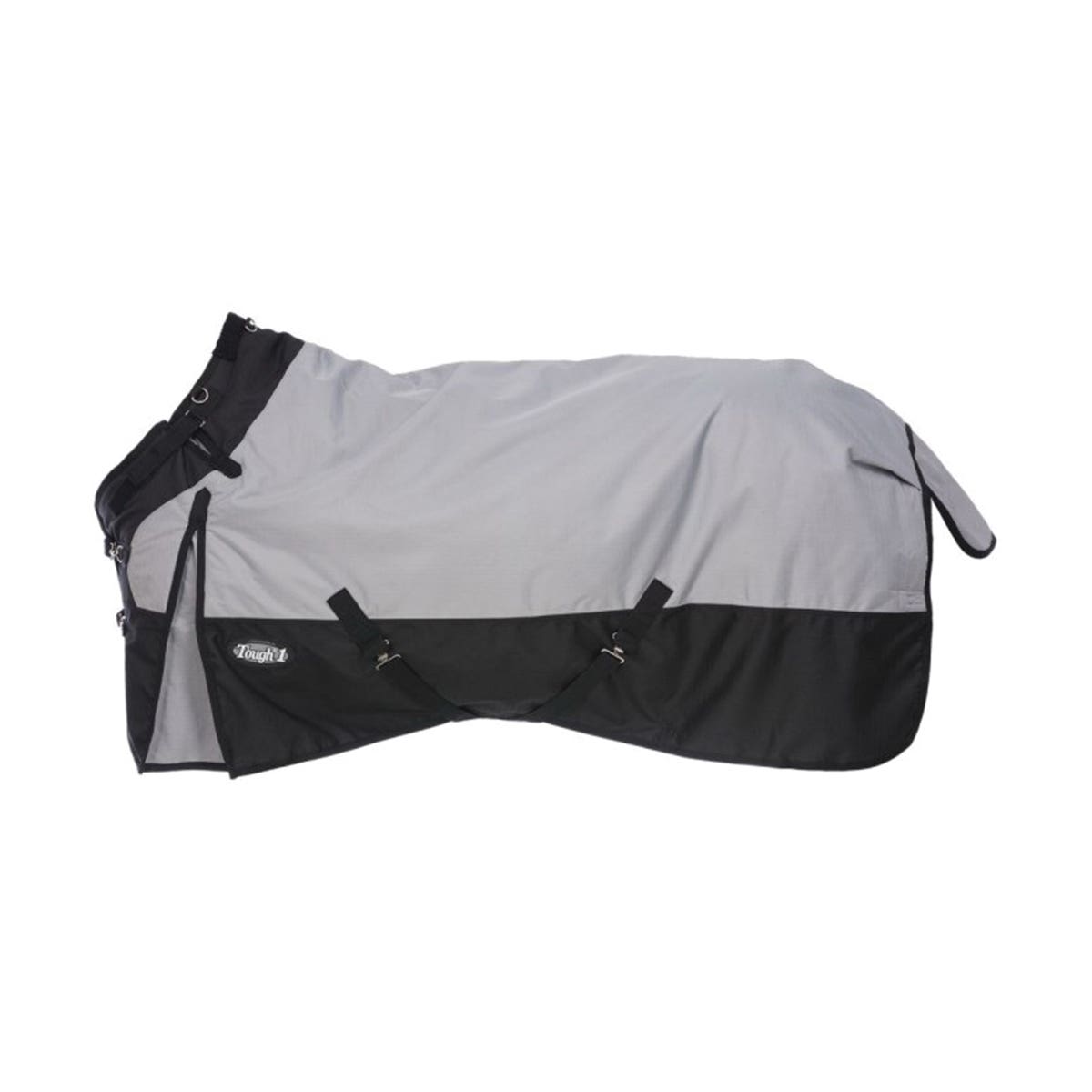 Tough 1 Turnout Blanket with Adjustable Snuggit Neck, Heavyweight, Waterproof, 78 in, Polyester, Gray