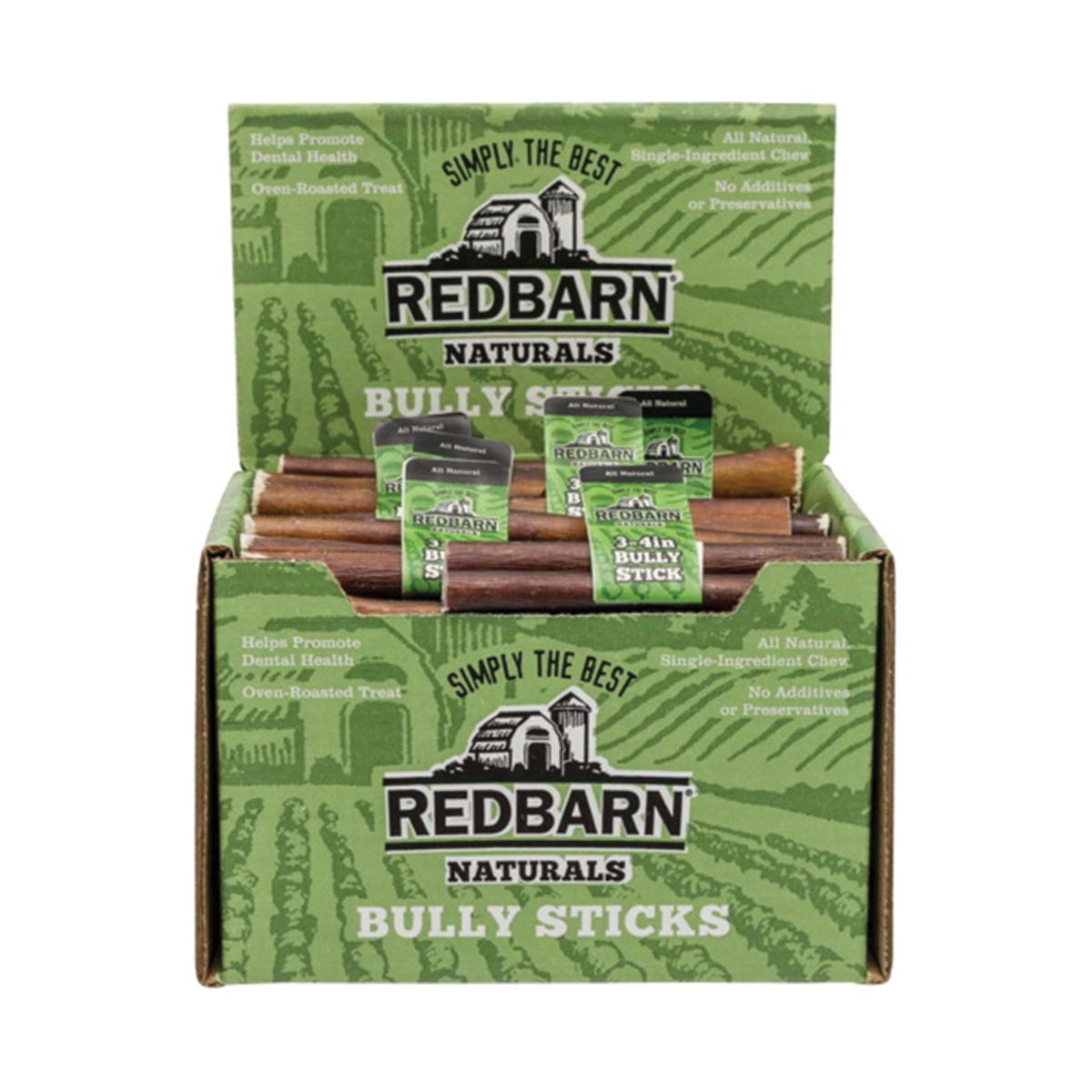 Redbarn Bully Stick Chew, 3 to 4 in, Beef Flavor