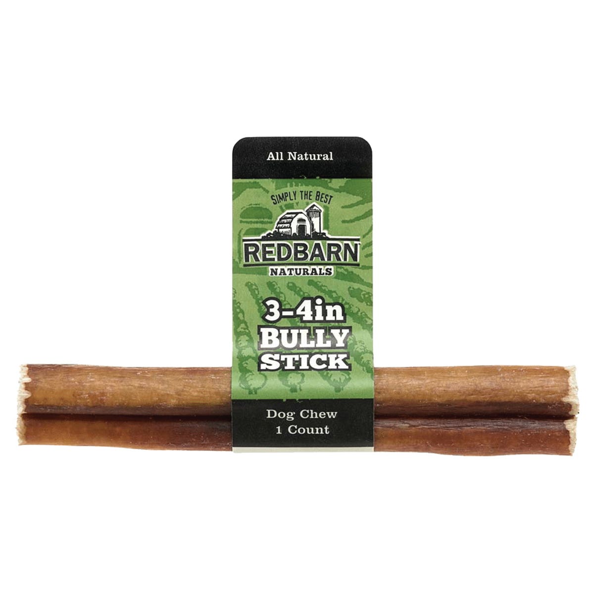 Redbarn Bully Stick Chew, 3 to 4 in, Beef Flavor
