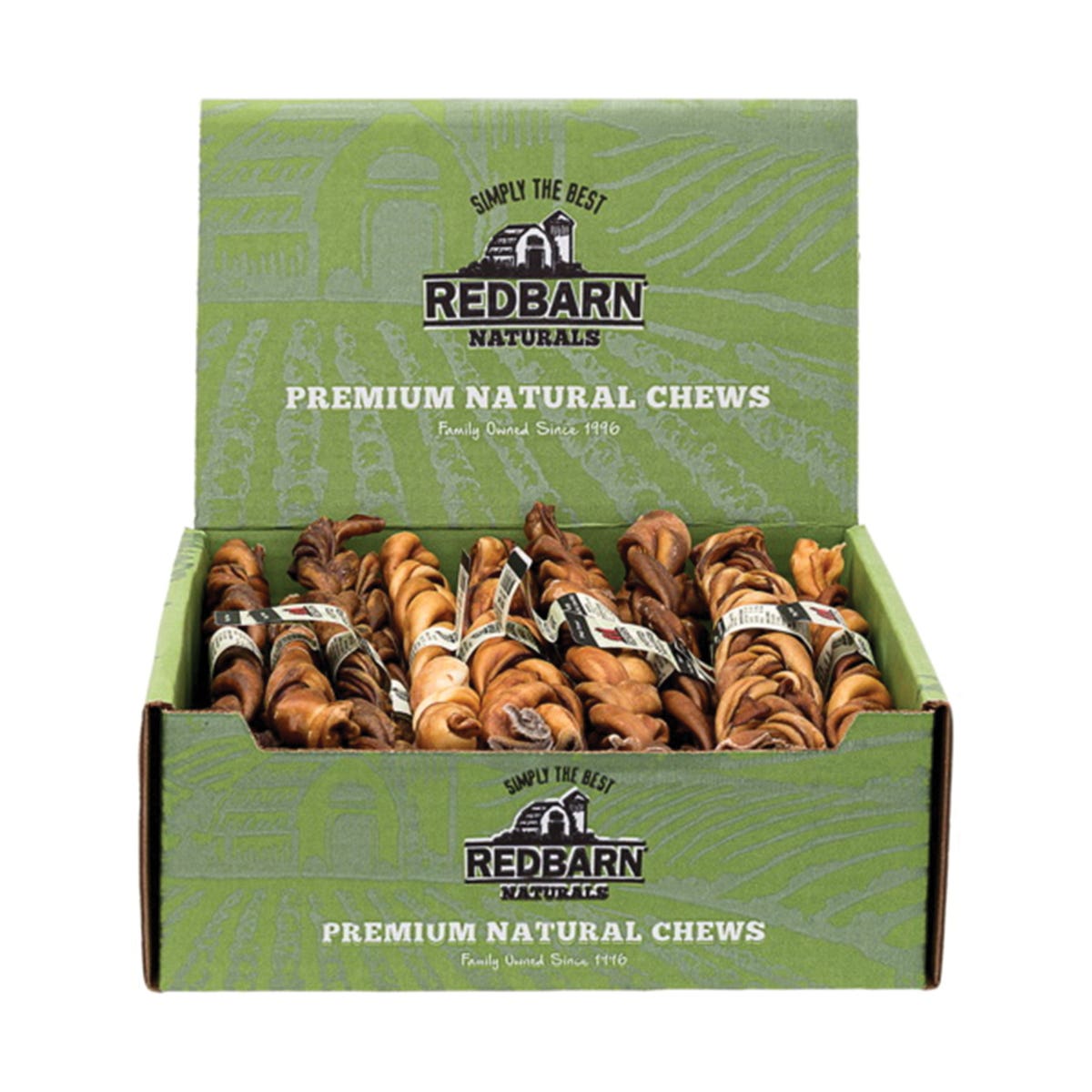 Redbarn Puffed Braid Dog Treat Chew, L, Beef Flavor, 1.52 oz