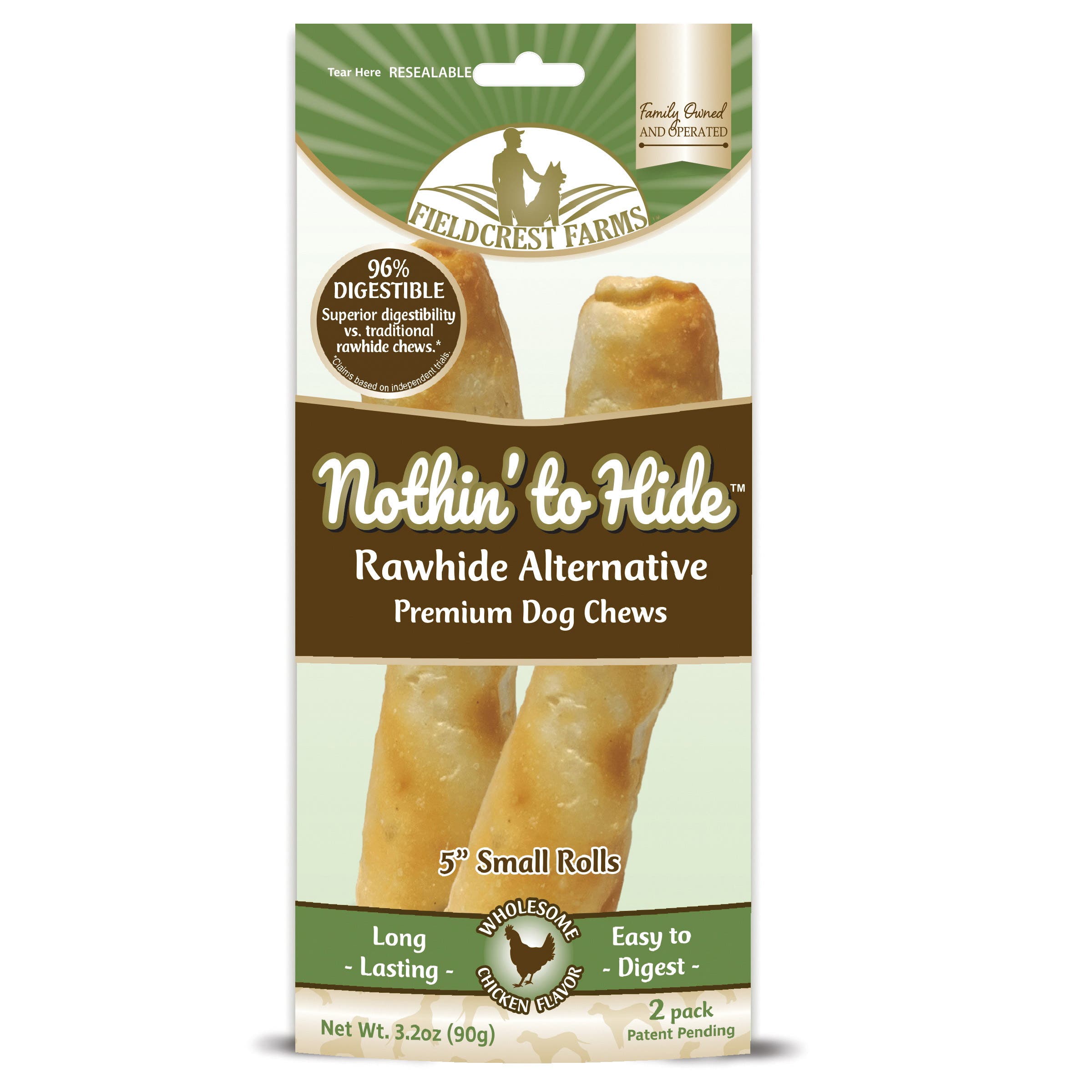Spot Nothin' to Hide 143 Dog Chew Roll, S, Chicken, 2/PK