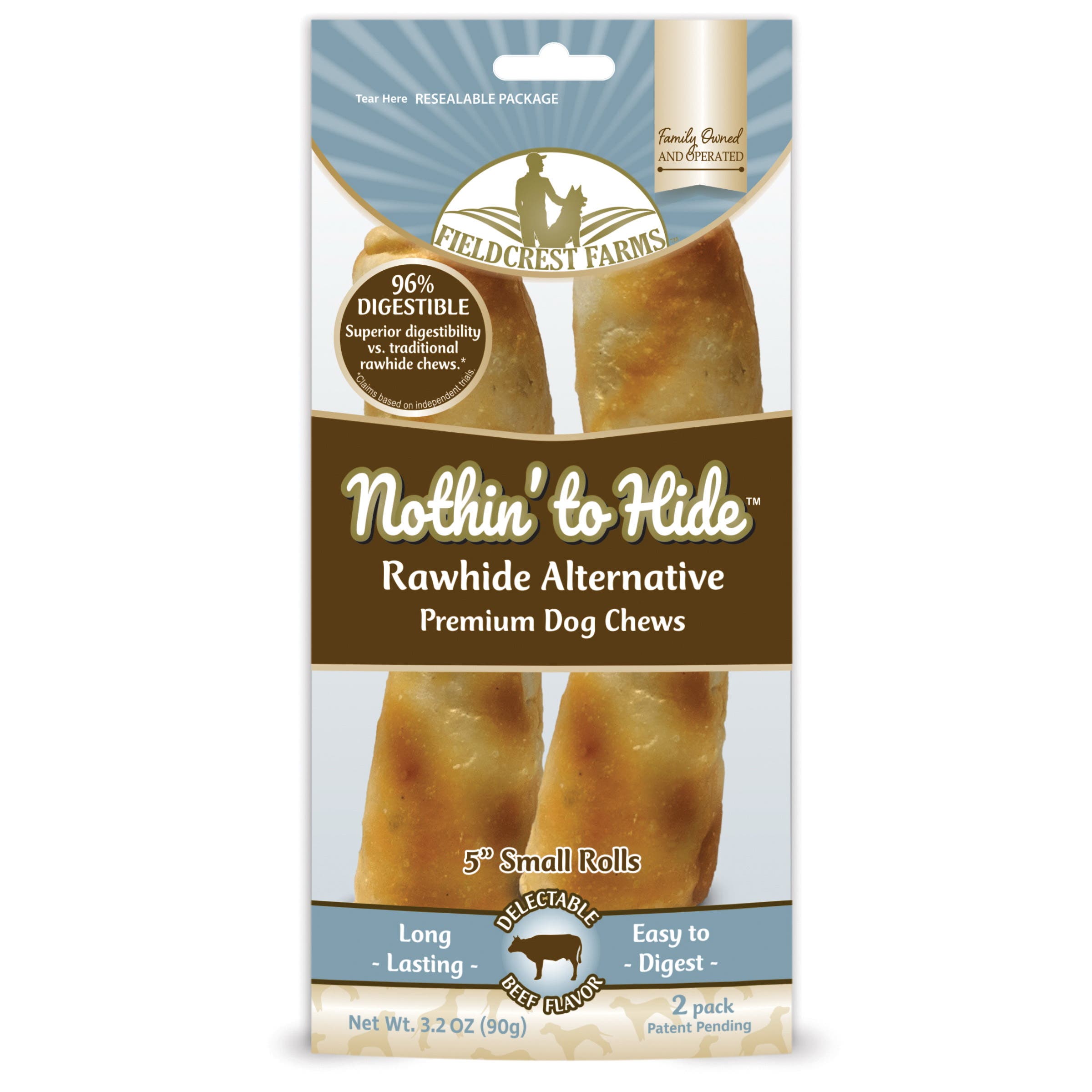 Spot Nothin' to Hide 151 Dog Chew Roll, S, Beef, 2/PK