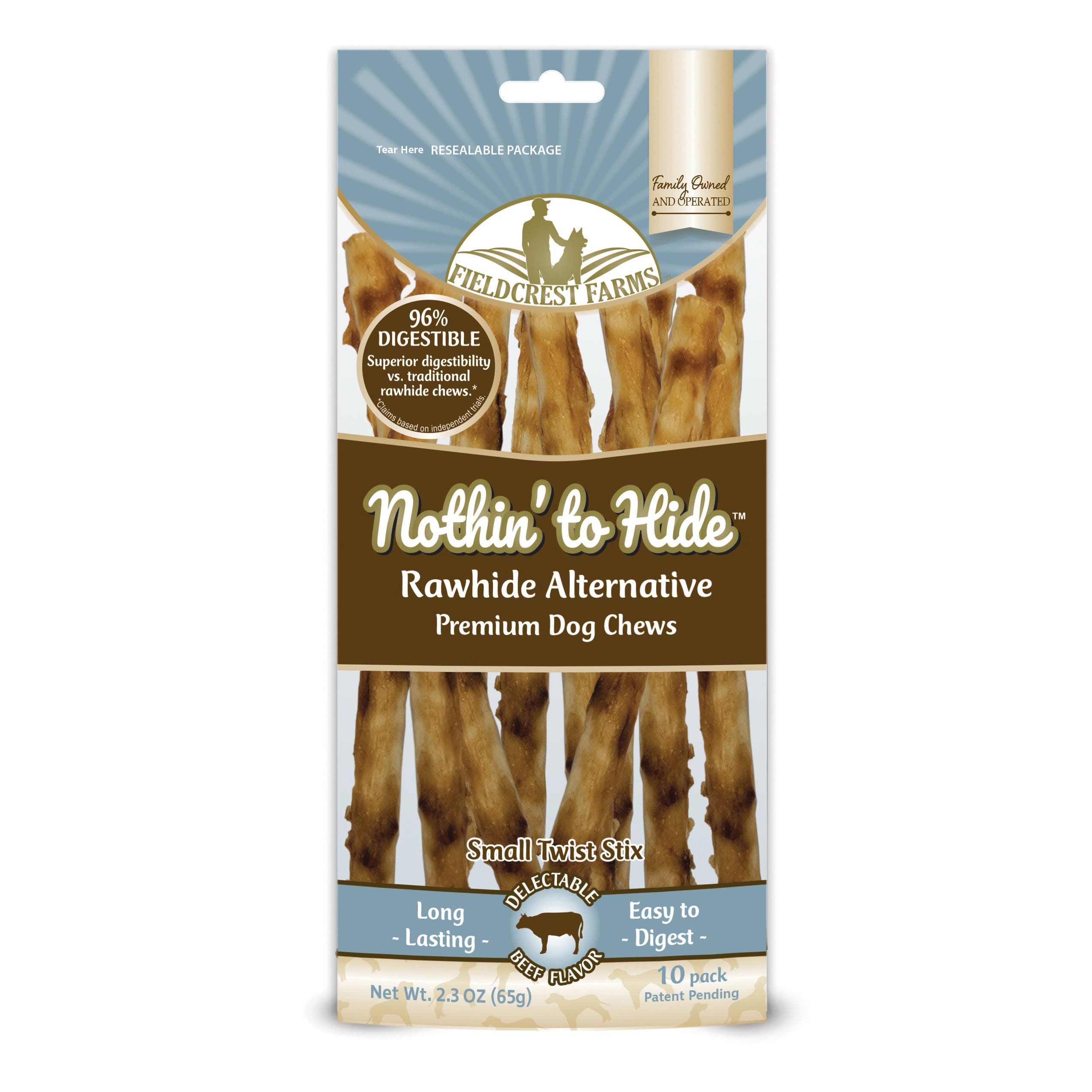 Spot Nothin' to Hide 154 Twist Stix, S, Beef Flavor