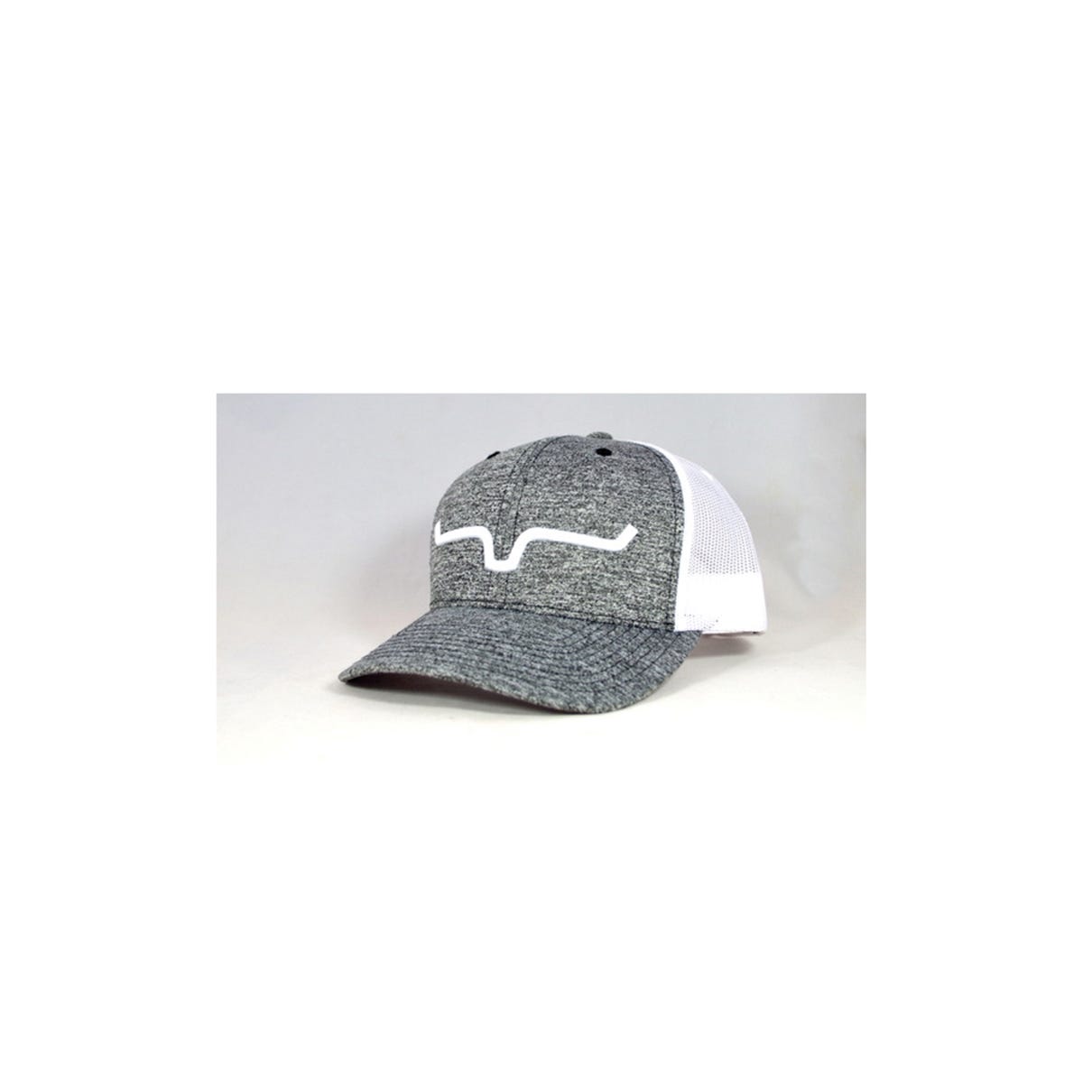 Kimes Ranch Weekly Trucker Series Cap, Kimes Ranch Embroidered Logo, Mesh-Back, One-Size, Twill, Gray