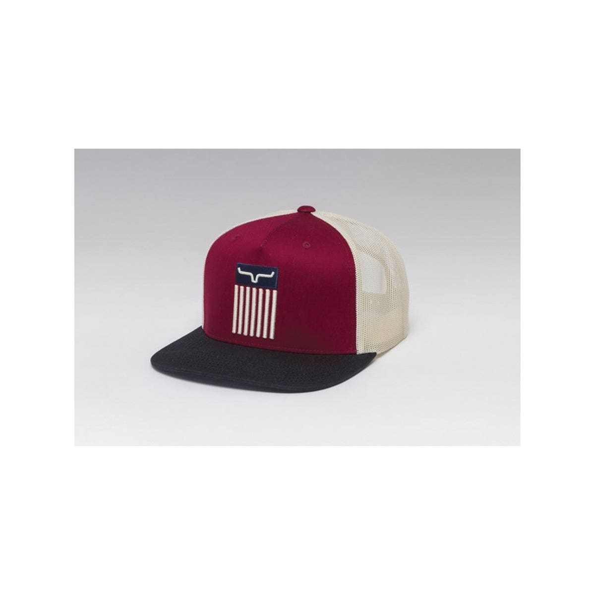 Kimes Ranch Cody Trucker Series Cap, One-Size, Burgundy, Aj-Fit Trucker Style, Cotton Twill