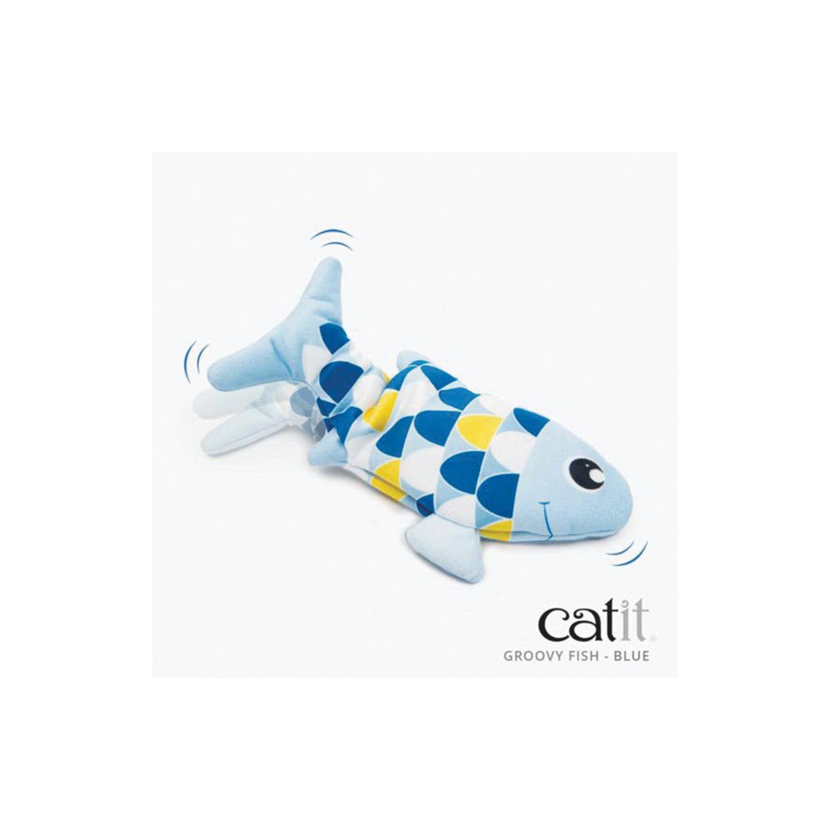 Catit Cat Toy, Groovy Fish, Blue
