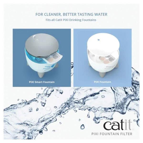 Catit Pixi 43721 Fountain Filter, For: All Catit PIXI Drinking Fountains, 3/PK