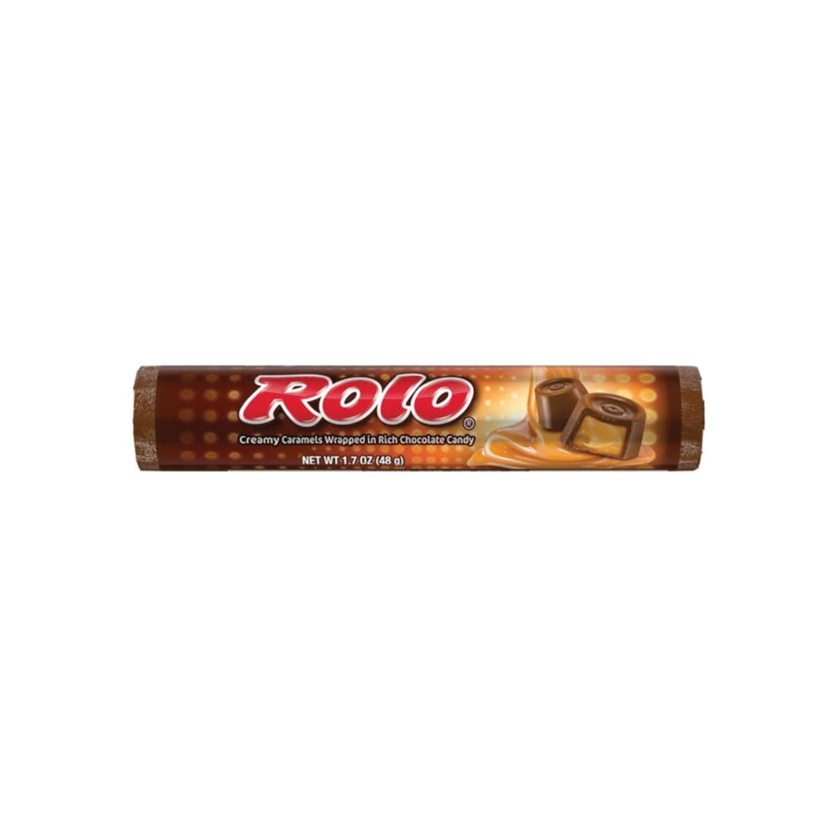 ROLO Rich Chocolate Candy, Creamy Caramels, Milk, Soy Flavor, 1.7 oz