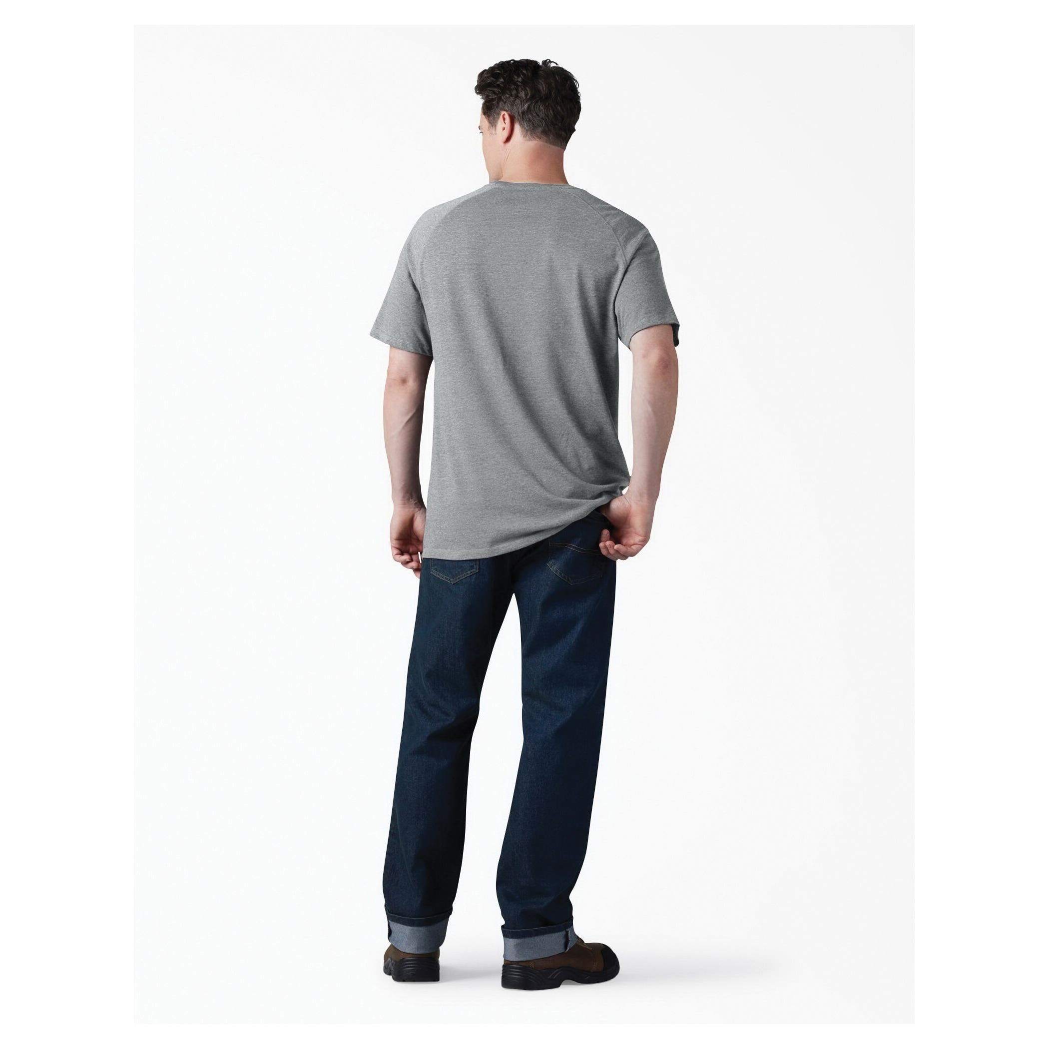 Dickies Men's Temp-iQ Series Cooling Short Sleeve Pocket T-Shirt, Heather Gray, XL