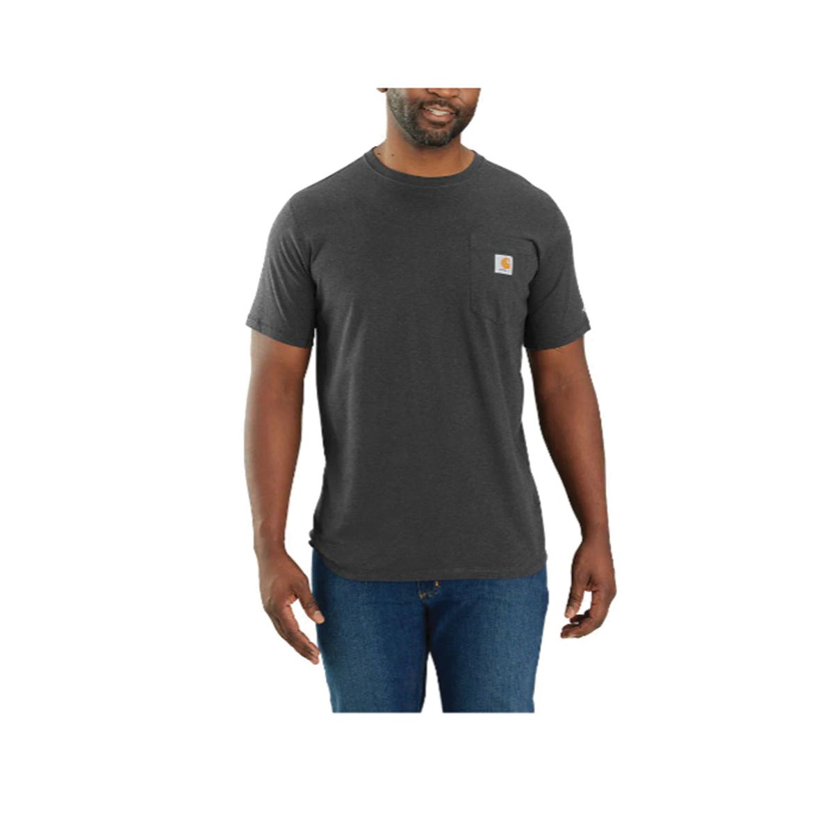 Carhartt Men's Force® Relaxed Fit Short-Sleeve Pocket T-Shirt, Carbon Heather, Tall, XL