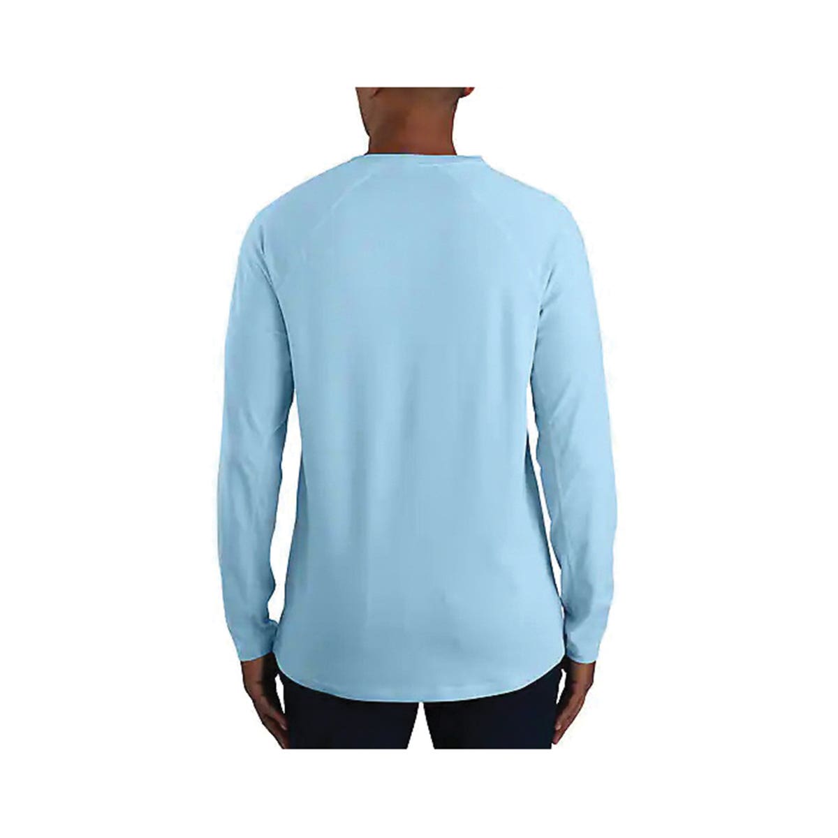 Carhartt T-Shirt, 2XL, Tall, Cotton/Polyester, Black, Long, Raglan Sleeve, Relaxed Fit