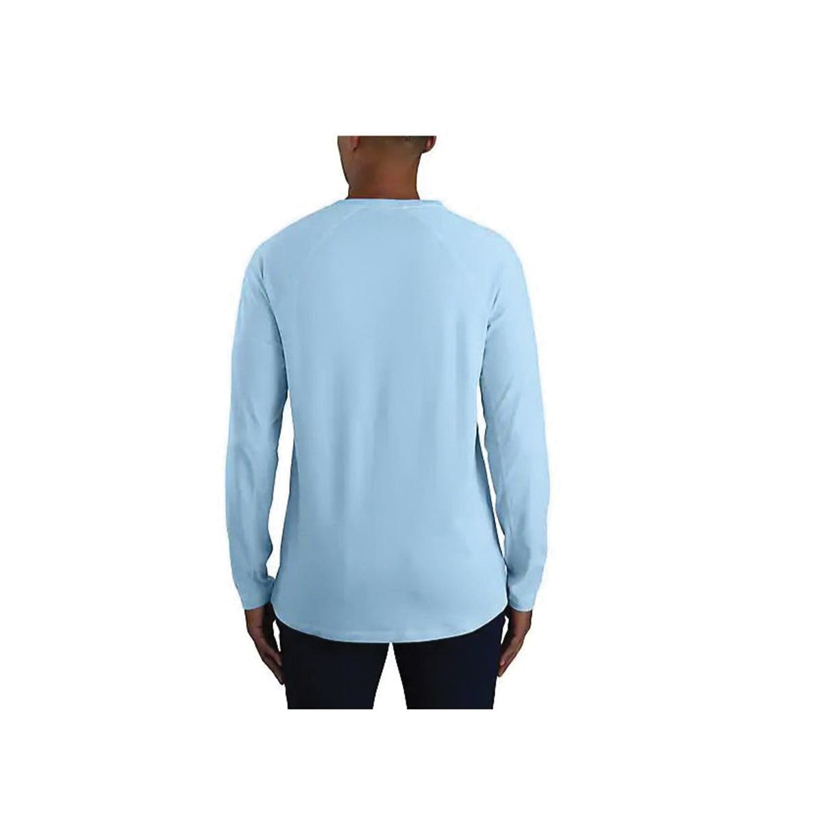 Carhartt T-Shirt, 2XL, Tall, Cotton/Polyester, Navy, Carhartt Force Label Print/Pattern, Relaxed Fit