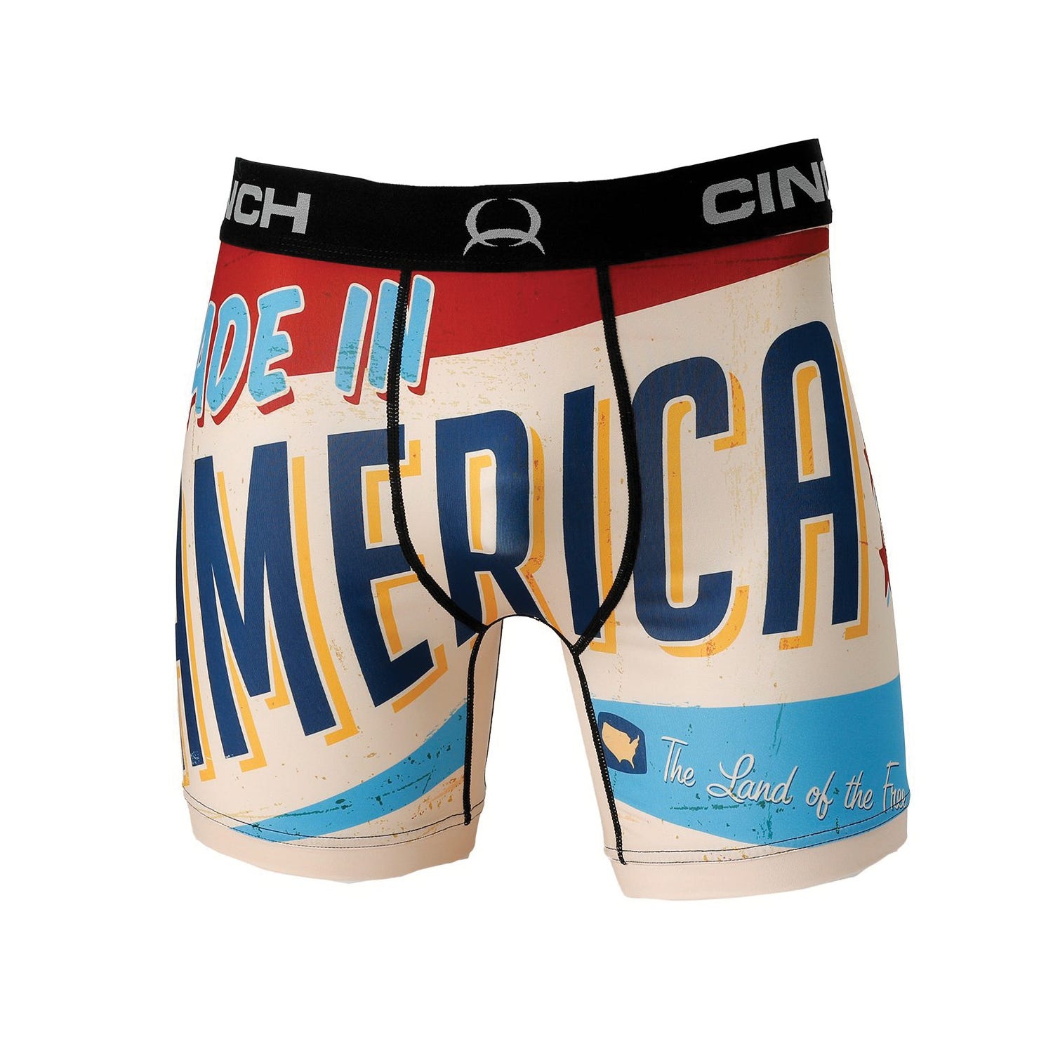 Cinch MXY6009010-L Boxer Brief, L, Poly/Spandex, Multi-Color, 6 in L