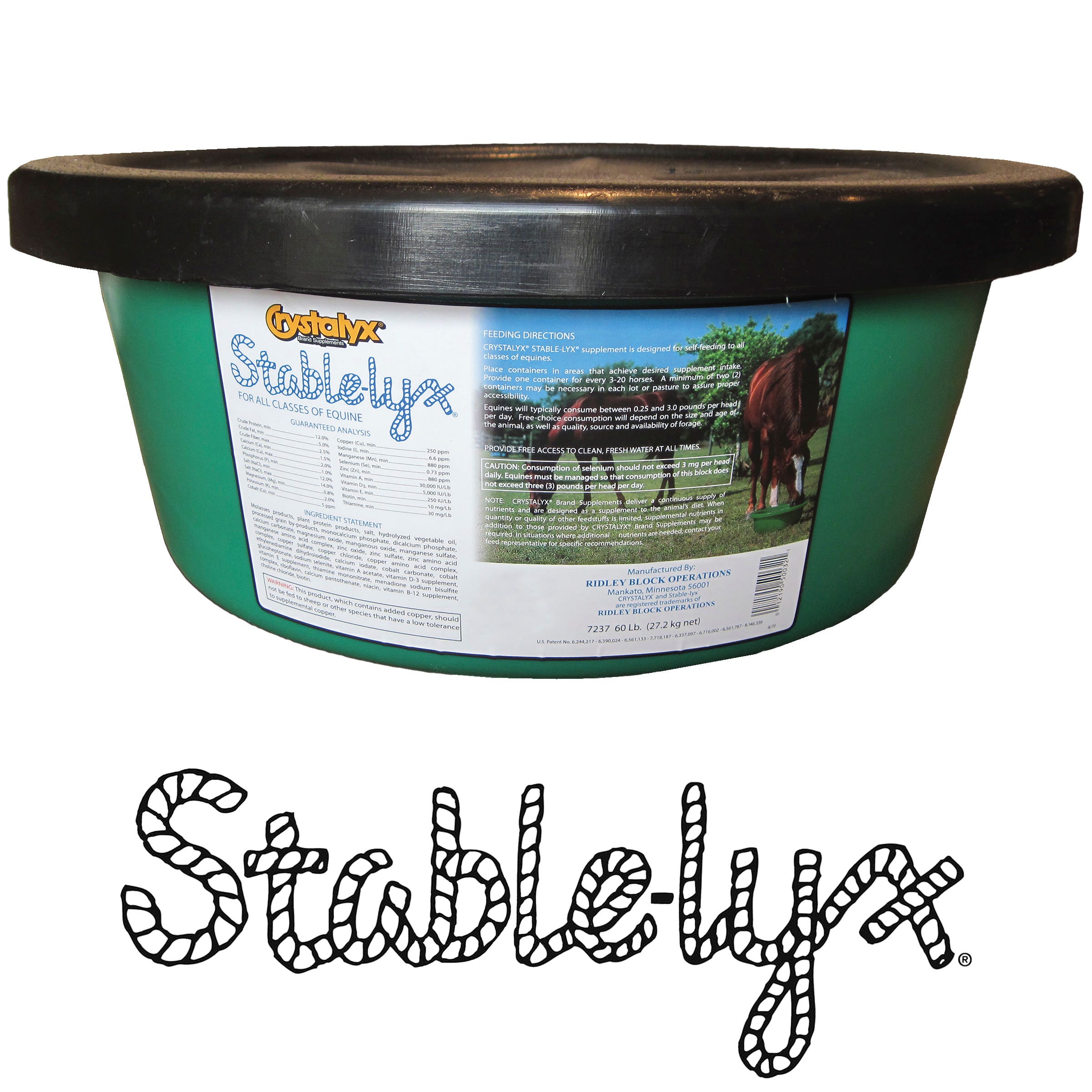 CRYSTALYX Stable-lyx® Equine Supplement, 60 Lb. Tub