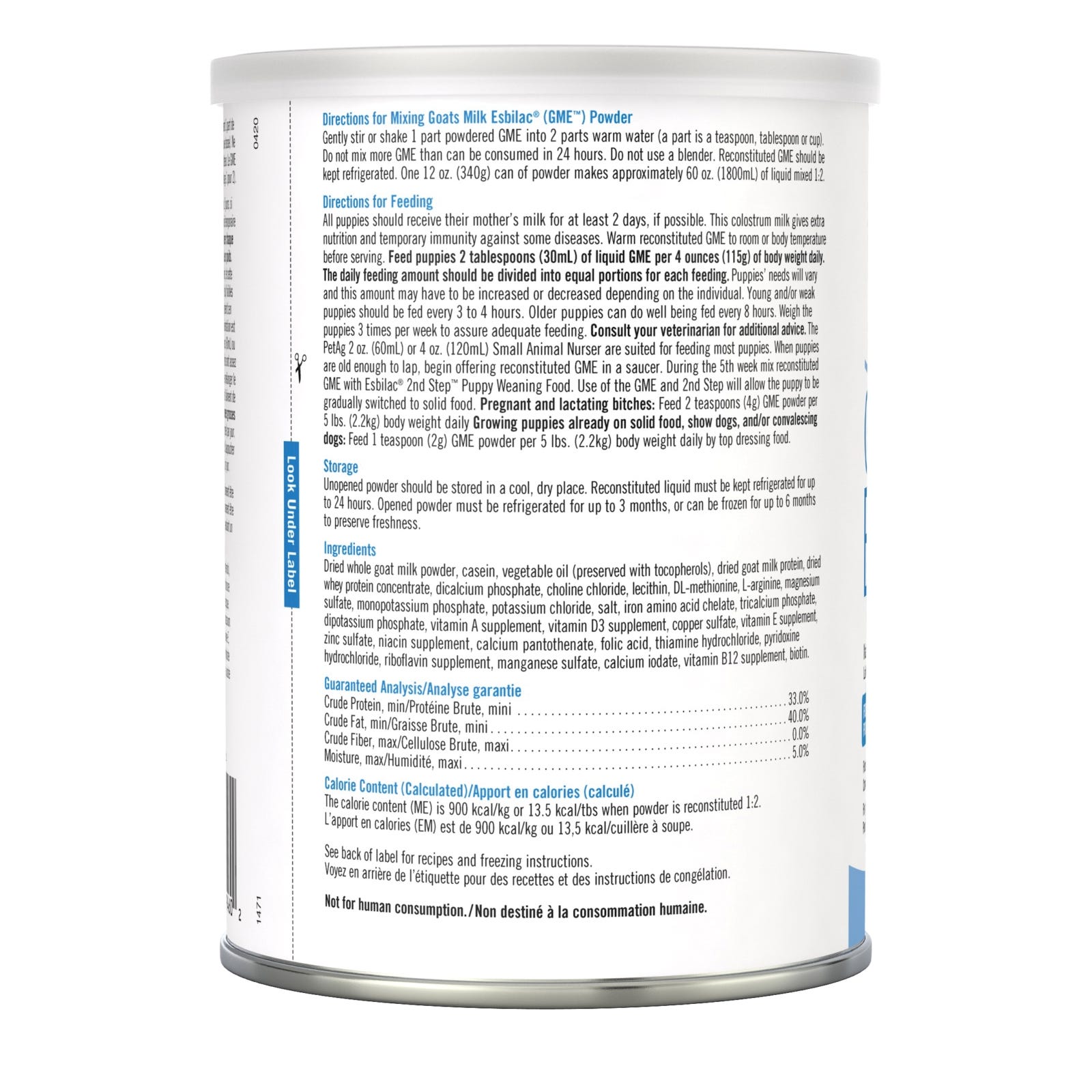 PetAg Esbilac 99459 Goat Milk, Powder, 150 g
